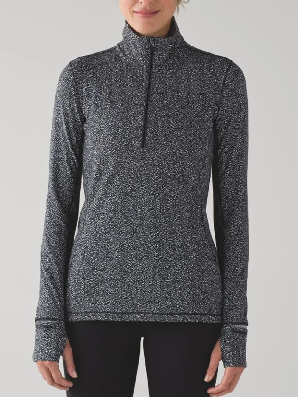 Lululemon Outrun 1/2 Zip Rulu Running Pullover Thumbholes Size 8